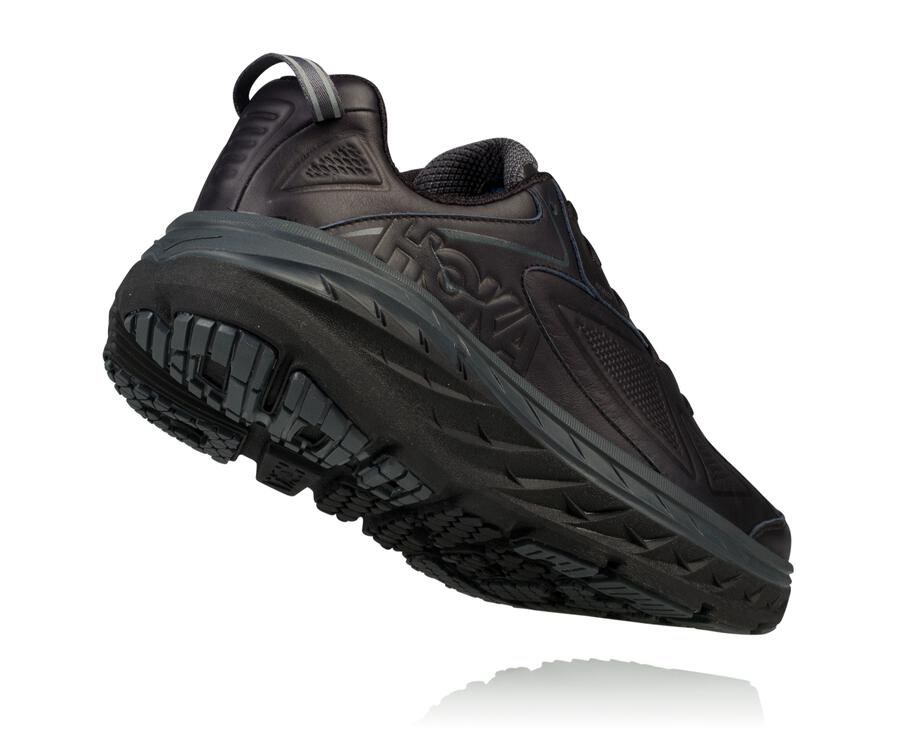 Hoka One One Bondi Läder Löparskor Herr - Svarta - XODYG-9165